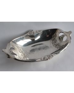 GALLIA Corbeille à pain métal argenté Art Nouveau