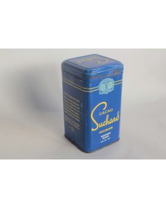 Boite chocolat cacao tôle lithographiée bleue SUCHARD