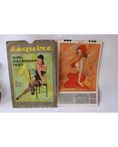 Calendrier Vintage Esquire 1957 , Pin Up, Mike Ludlow , Original Complet , U.S.A