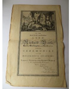 Gravure original  Lord Richard Bonse, Claude Du Bose
