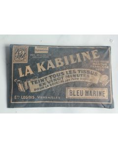 Ancien sachet Teinture tissu bleu marine La Kabiline
