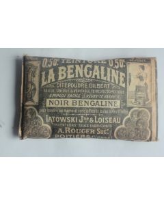 Ancien sachet Teinture tissu noire La Bengaline