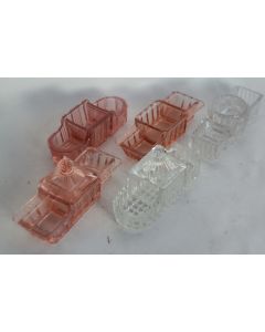5 Anciennes Salières verre