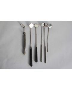 Lot Ancien Instrument médicale 6 miroirs chirurgie