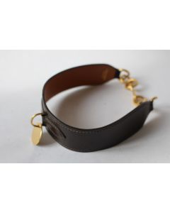 Collier cuir brun HERMES