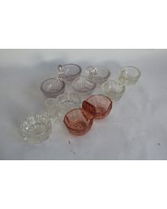 5 Anciennes Salières verre