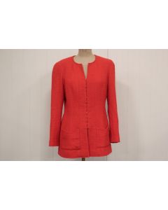 CHANEL Boutique Veste laine rouge vintage Femme T44