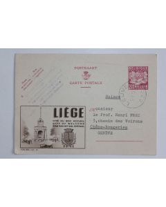 CPA Entier postale Belgique agriculture Liège 1953