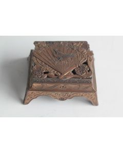 Boite à timbres Grues Éventail Japon Art Nouveau