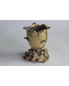 Petit Vase bronze Fleur Art nouveau