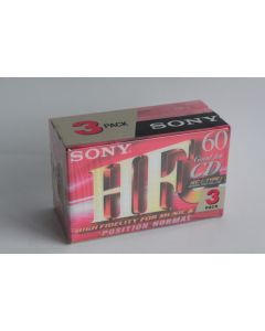 Lot 3 Cassettes SONY Type 1 C-60HFC