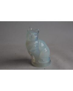 SABINO Chat verre opalescent Art Déco