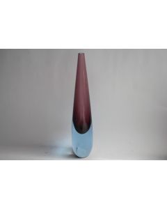 MURANO Vase goutte soliflore verre Sommerso Salviati
