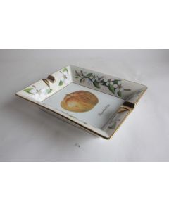 HERMES Cendrier porcelaine Pomme Rambour d'été