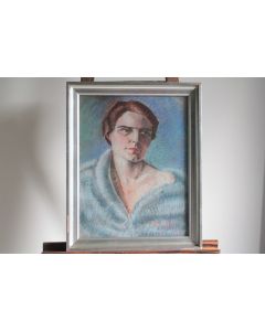 Pastel Portrait femme M. Forney Paris 1931