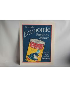 Affiche publicitaire tissu Old Dutch Cleanser