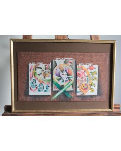 Tableau Dessin Aquarelle Collage Covaci OCTAVIAN Art Moderne Roumanie