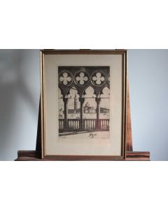 Gravure originale Palais Ducal Venise Italie Reynold Oscar DISTELI