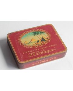 Boîte à Cigarettes tôle Cigarettes Égyptiennes L'Odalisque G. Gerber & Co