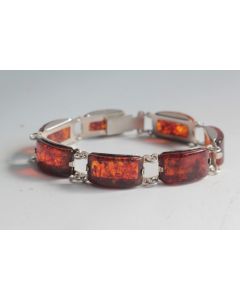 Bracelet argent et ambre Pologne