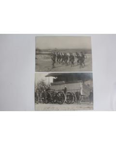 2 CPA photo Suisse bataillon 124 de la IIIe compagnie