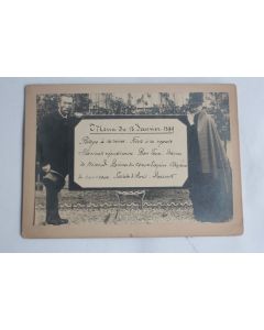 Ancien Menu Manuscrit Photomontage 1889