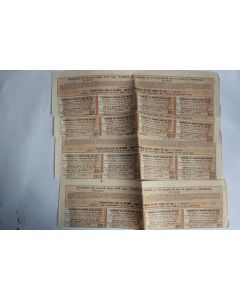 Lot 5 haut de planche avec 4 coupon Russe 1921/1922
