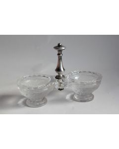 BACCARAT Ancienne salière cristal moulé