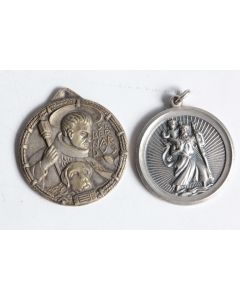 2 Médailles Saint Christophe