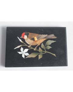 Presse-papier marqueterie pierre mosaïque Oiseau Pierta dura Italie