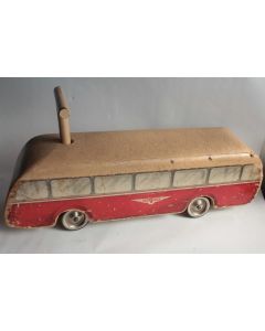 Ancien jouet à chevaucher Bus bois Chausson