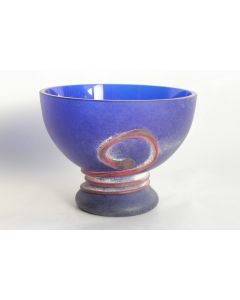 Coupe verre Scavo bleu Murano Italie