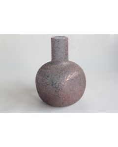 Vase verre texturé cuivré design