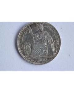 Monnaie argent 10 centimes 1900 Indo - Chine Française