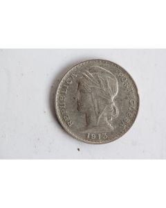 Monnaie argent 50 centavos 1913 Portugal SUP