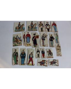 Lot de 25 images sur carton EPINAL soldats cavalier militaria