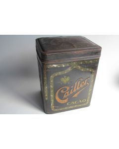 Boîte chocolats tôle lithographiée Cailler Cacao Suisse