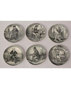 6 Petites assiettes Absinthe Rhum Cidre Eau-de-Vie Alcools Bistrot