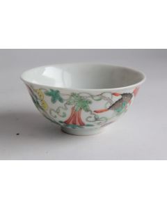  Bol porcelaine Famille rose Papillons Fleurs Chine