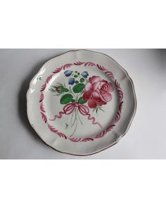 Assiette faïence de l'Est Les Islettes XIXe siècle
