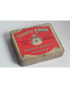 Boîte à Cigarettes tôle Erna Vautier Frères Cie Tabac Turc