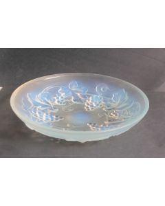 Coupe verre opalescent Vignes CESARI France Art déco