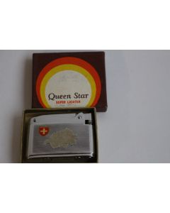 Briquet Essence QUEEN STAR  carte Suisse 