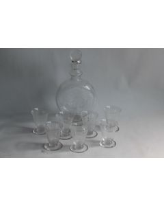 BACCARAT Service à liqueur cristal Michel Ange