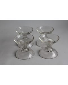 4 Bougeoirs Diabolo verre Leerdam Design Allemagne