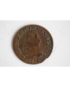 Piece de monnaie Liard 1614 CHARLES Ier DE GONZAGUE Ardennes