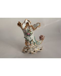 Vase porcelaine Vieux Paris Corne d'abondance XIXe siècle