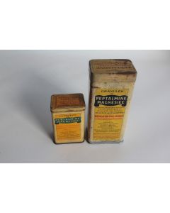 2 Boîte médicaments tôle lithographiée peptalmine magnésiée