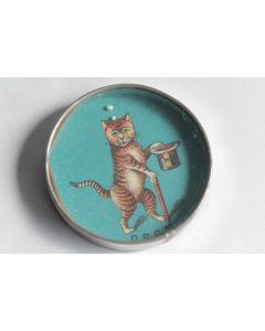 Ancien Jeu d'adresse de poche billes Chat