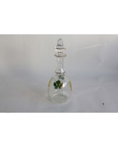 Carafe à liqueur cristal émaillé Raisin Vignes